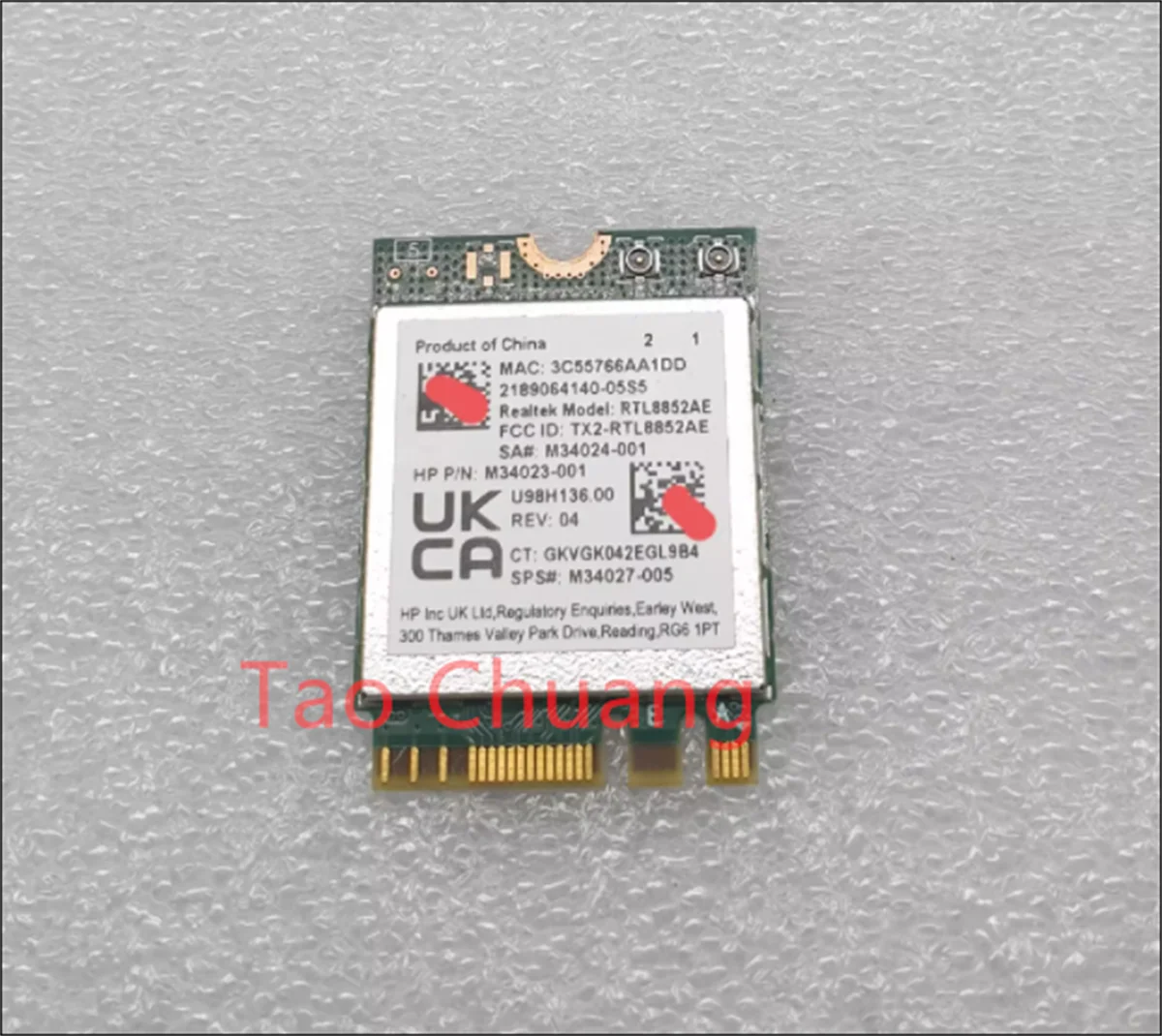 

Для HP RTL8852AE M.2 WIFI6 5G AX Gigabit Wireless Network Card 5,2 Bluetooth