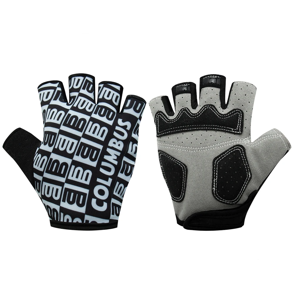 Retro Cycling Gloves Half Finger Breathable Wear Resistant Sports Gloves Unisex Classic team Bike Gloves 3