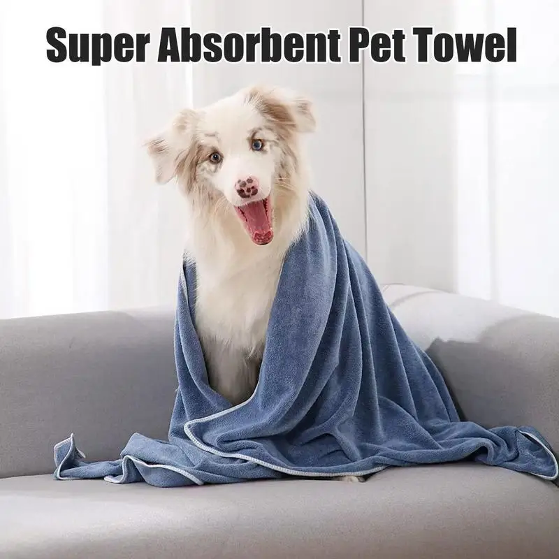 

Pet Microfiber Absorbent Towel Pet Supplies Bath Towel Cleaning Embroidered Cat Dog Towel Pet-Towel For Shower Bedroom Bathroom