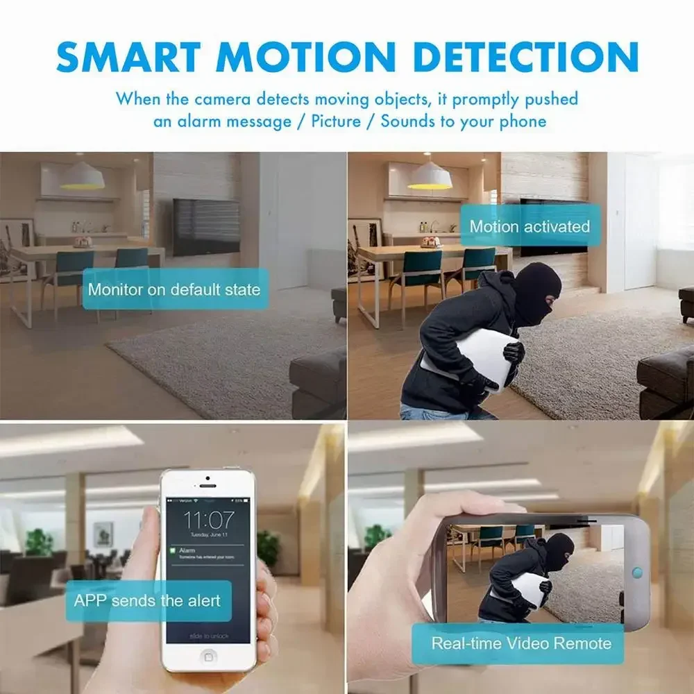 1080P HD Smallest Mini Camera Wifi IP Webcam Remote Monitoring Small Camcorder I