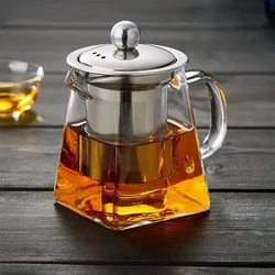 Glass Teapot with Infuser Tea Set Kettle Maker Infusers Jug Teaware Kitchen Dining Bar Home Tea Kit  Glass Teapot  Samovar