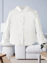 Timeless Children's White Dress Shirt - Comfortable, Versatile, Elegant - 100 (White)