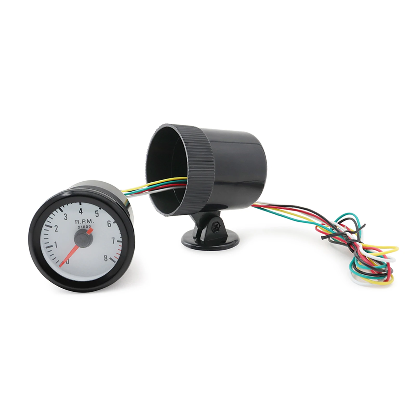 Tachometer Tach Gauge with Black Holder Cup for Auto Car 2'' 52mm 0-8000RPM  Blue LED Light Interior Parts - AliExpress