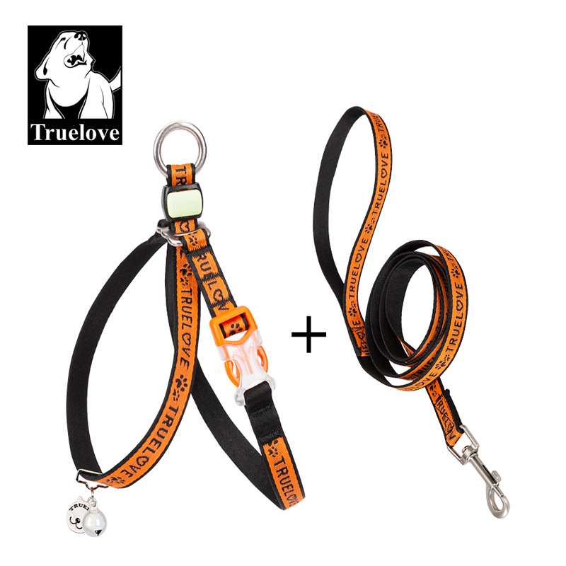 Truelove Pet Harness Leash Set No Escape Proof Soft Waking Adjustable Vest for Puppy Comfortable Outdoor Lightweight TLH3911