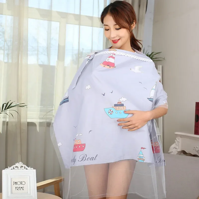 Multifunctional Cotton Feeding Shawl Outdoor Nursing Cover up Summer Autumn Spring Anti-Light Blocking Cloth Disguise Cloth