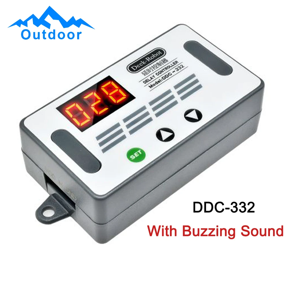 Фото DDC-231 DDC-331 12V контроллер задержки цифрового дисплея реле времени с таймером и звуковым сигналом или без него №3