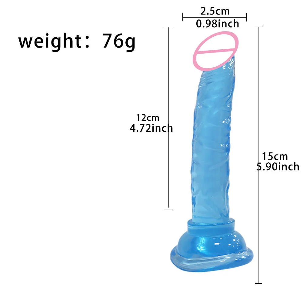 Vagina G Spot Massager Anal Plug Soft TPE Female Masturbator Realistic Penis Sex Toys For Women Men Animal Dildos Transparent