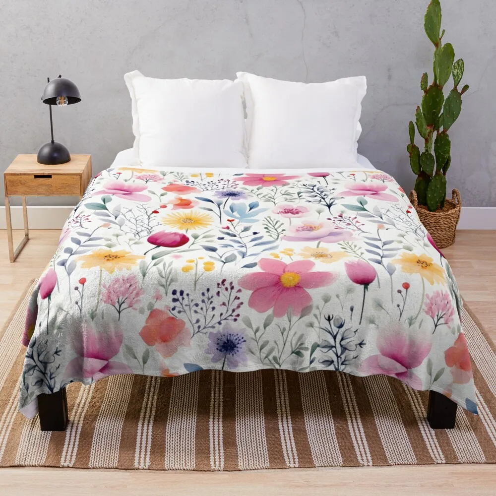 

Flower Wonderland Pattern Throw Blanket heavy blanket to sleep Bed covers Multi-Purpose