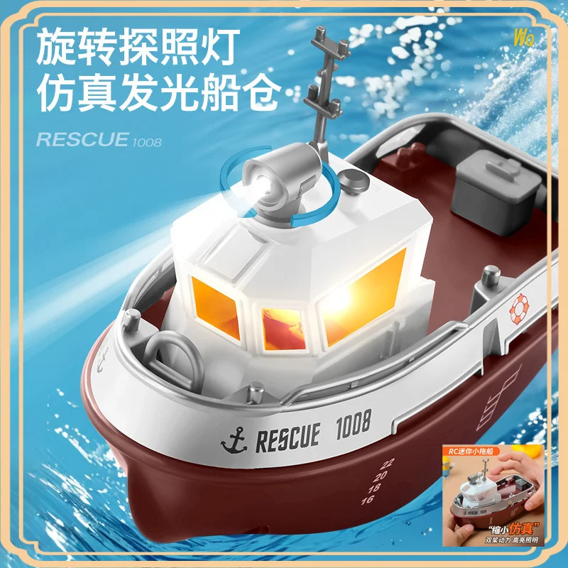 Bateau RC Télécommandé Vitesse Élevée - 30+ km/h, 2.4GHz, Étanche