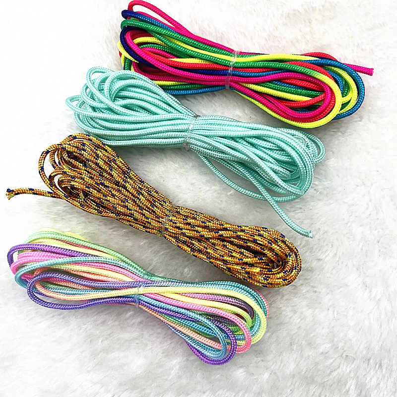 다기능 우산 로프 팔찌 목걸이, 직조 펜던트, 직조 DIY 우산 로프, 로트 당 5 야드, 2mm
