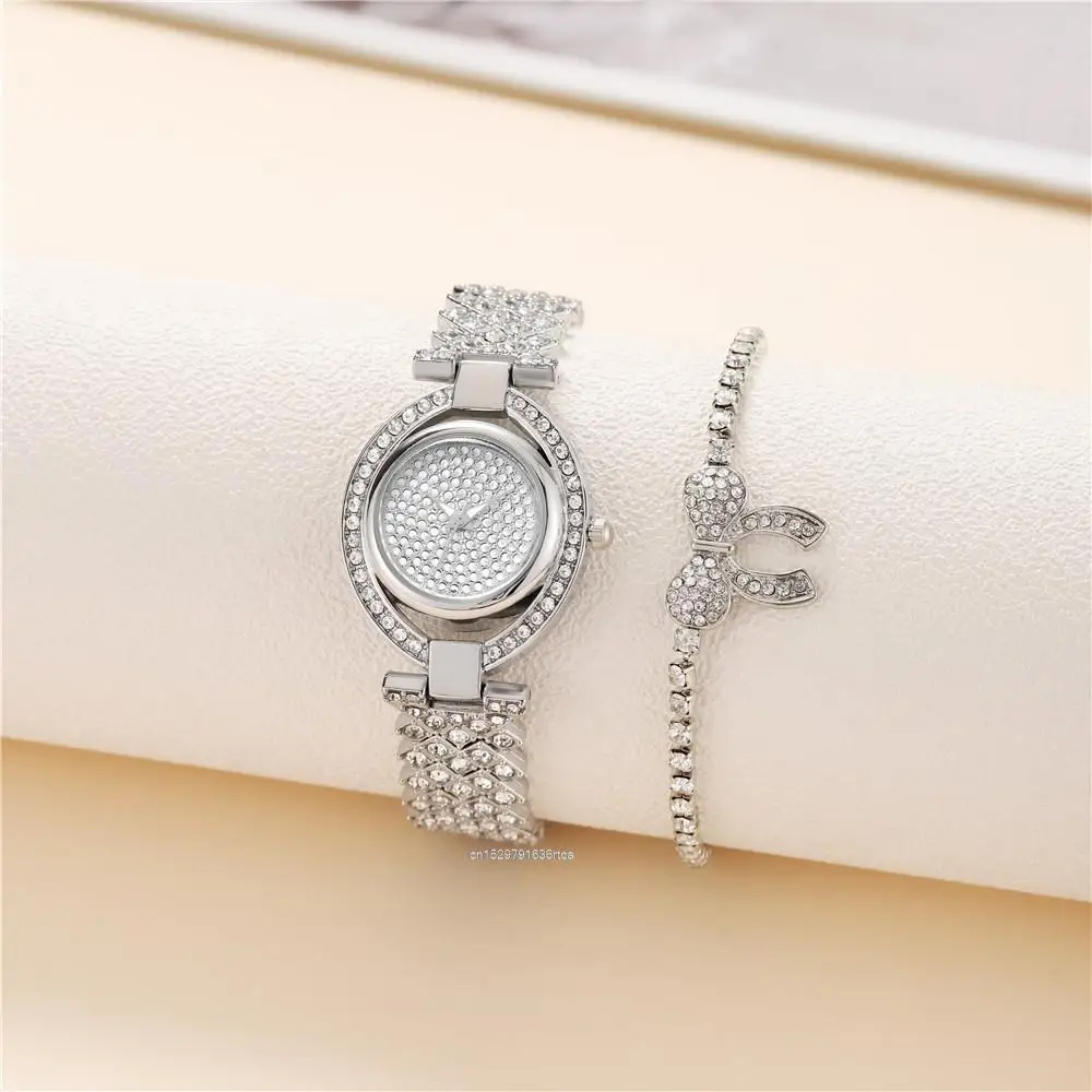 Luxury Brands Women Quartz Watches Full Diamond Encrusted