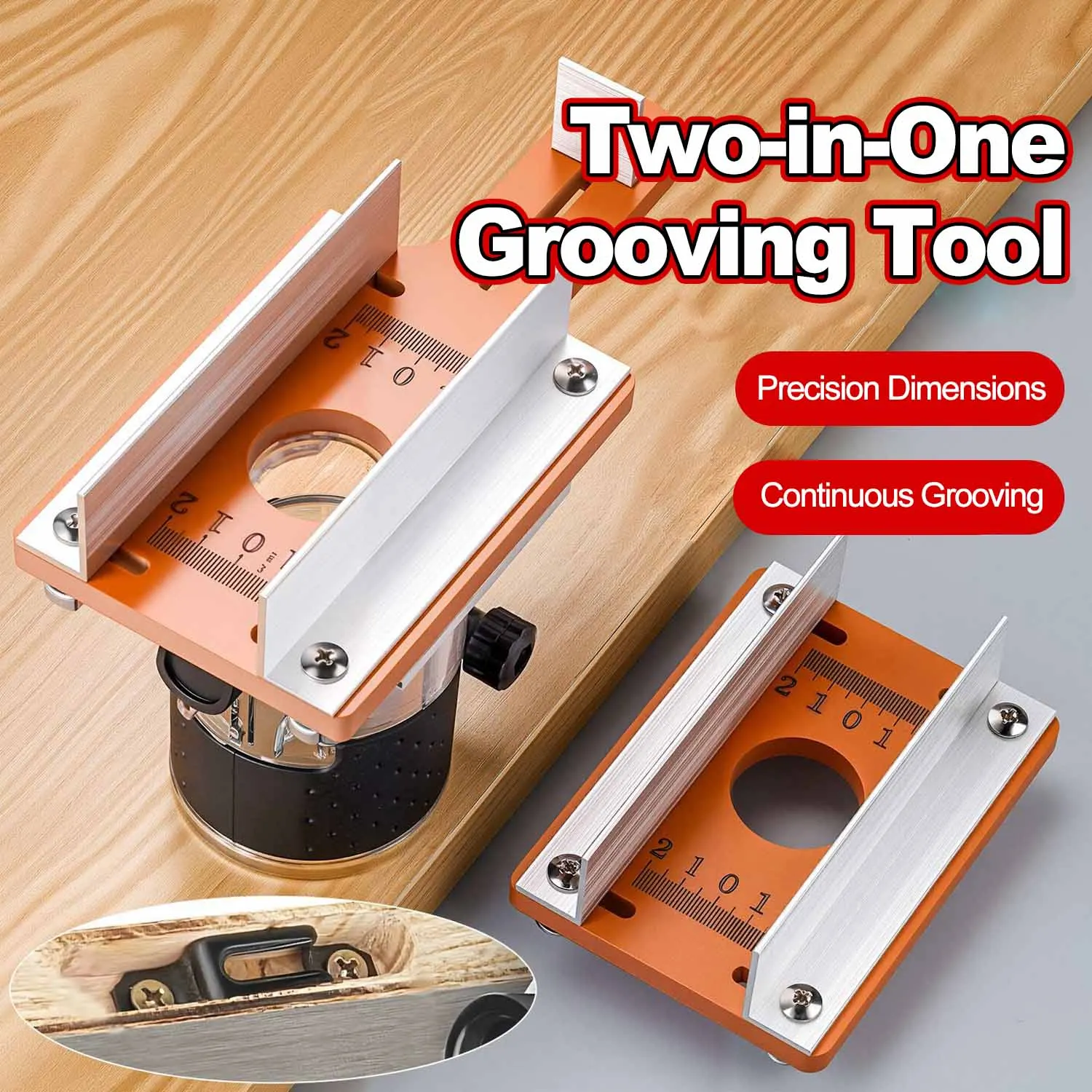 Holz Router Schlitzen Locator Genaue Schlitz Basis Schlitzen Maschine Halterung Handheld Rand Trimmer Fräsen Kurve Schneiden Werkzeug