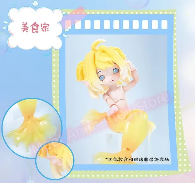 thumbnail image 1 of Figuras de acción de la serie Kawaii Mermaid Chu Chu, muñecas BJD Ob11 a escala 1/12, colección de figuras de anime, decoración, regalo de graduación para niñas y niños, 1 of 5