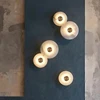 Natural Stone LED Wall Lamp Gold Copper Round Marble Sconce Home Deco For Aisle Foyer TV Background Bedside Shop Office Lighting 1
