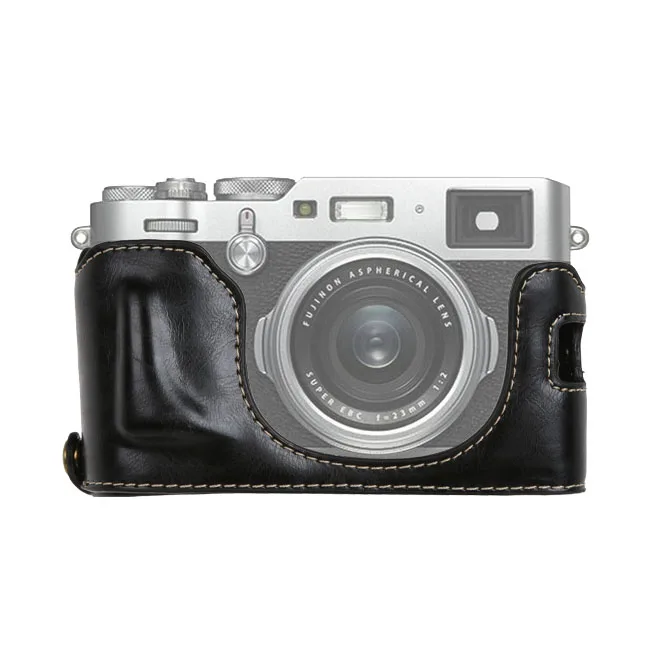 Camera Bag Body Half PU Case 1/4 Screw Mount for Fujifilm FUJI