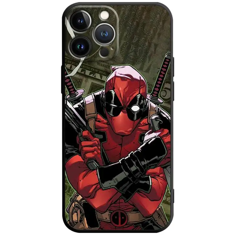 thumbnail image 1 of Funda de teléfono de silicona de Marvel Deadpool para Apple iPhone 15, 11, 14, 13, 12 Pro Max, 13, 12 Mini, XS Max, XR, X, 7, 8 Plus, 1 of 5