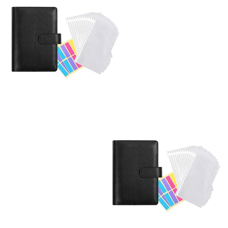 

24 Pieces Of Transparent Plastic A6 Binder Envelopes,Waterproof Cash Budget Envelope System,With Label Stickers A