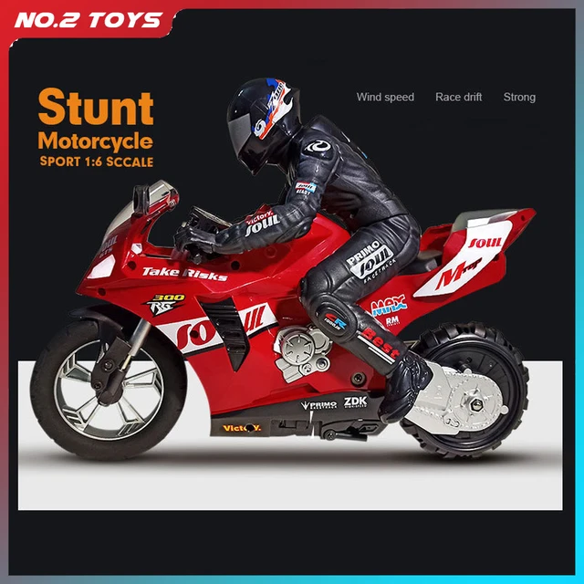2.4G RC Motorcycle with LED Light Self-Balancing High Speed Remote Control Racing Cars Stunt Motorbike Race Drift Motorcycle Toy 2