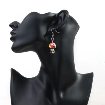 Mushroom Acrylic Drop Earrings 6
