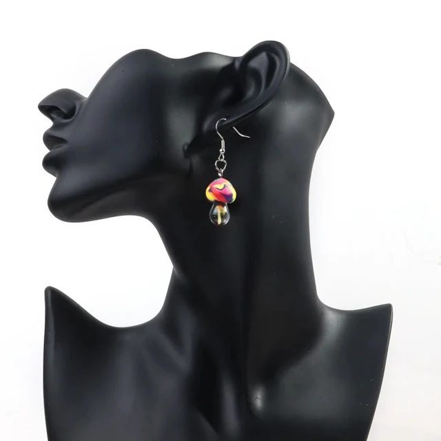 Mushroom Acrylic Drop Earrings 6