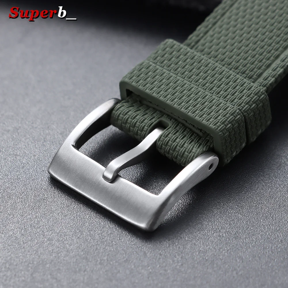 Enhanced FKM Rubber Waterproof Sports Watch Band with Quick Release - Wristband 20mm, 21mm, 22mm