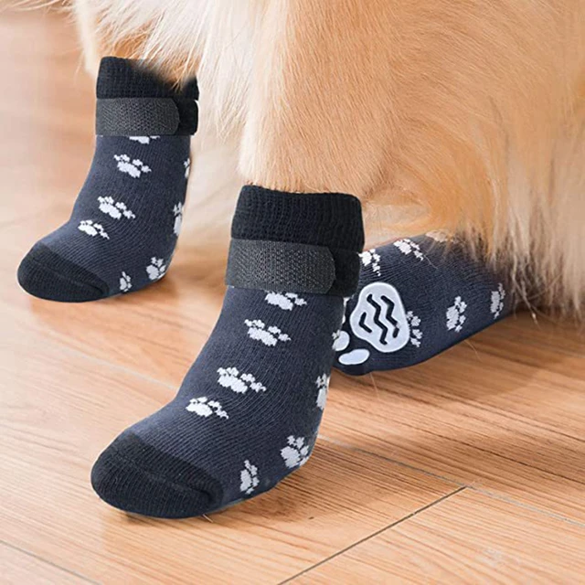 Christmas Pet Dog Socks 4PCS Print Anti-Slip Cats Puppy Shoes Paw Protector  for Small Medium Breeds Spitz York Dogs Chihuahua - AliExpress