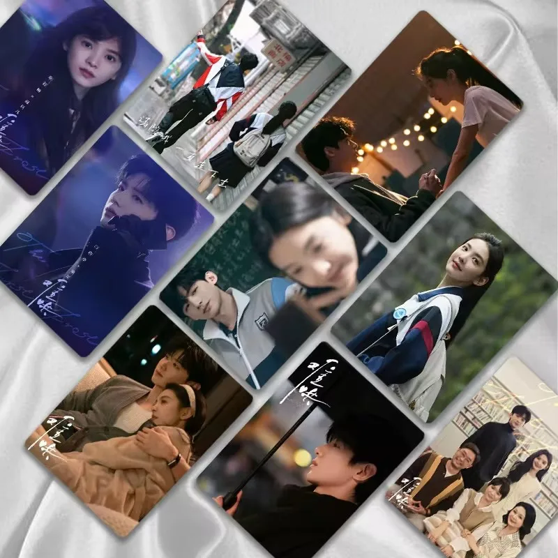 55 개/대 드라마 The First Frost 레이저 Lomo 카드-Bai Jingting, Zhang Ruonan 홀로그램 사진 카드 팬 선물