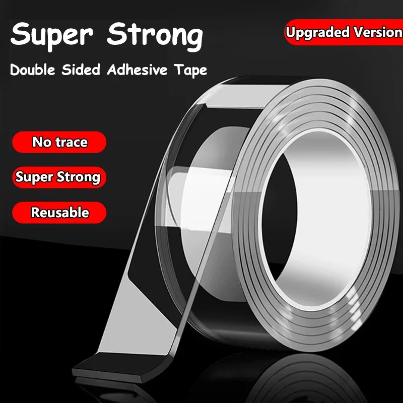 Super Extra Strong Double Sided Tape Adhesives Water Bath Flex Waterproof  Transparent Adhesive Tape Kitchen Bathroom Items - AliExpress