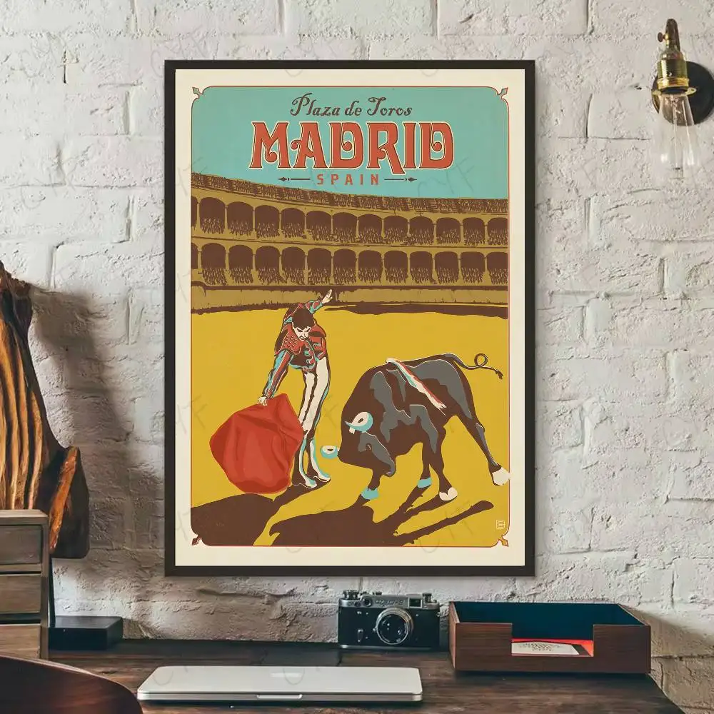 Spanisches Stierkampf-Poster, wasserdicht, Wandkunst-Aufkleber für Bar, Wohnzimmer, Vintage-Raumdekoration, hochwertiger Druck, Geschenk – Detail 11