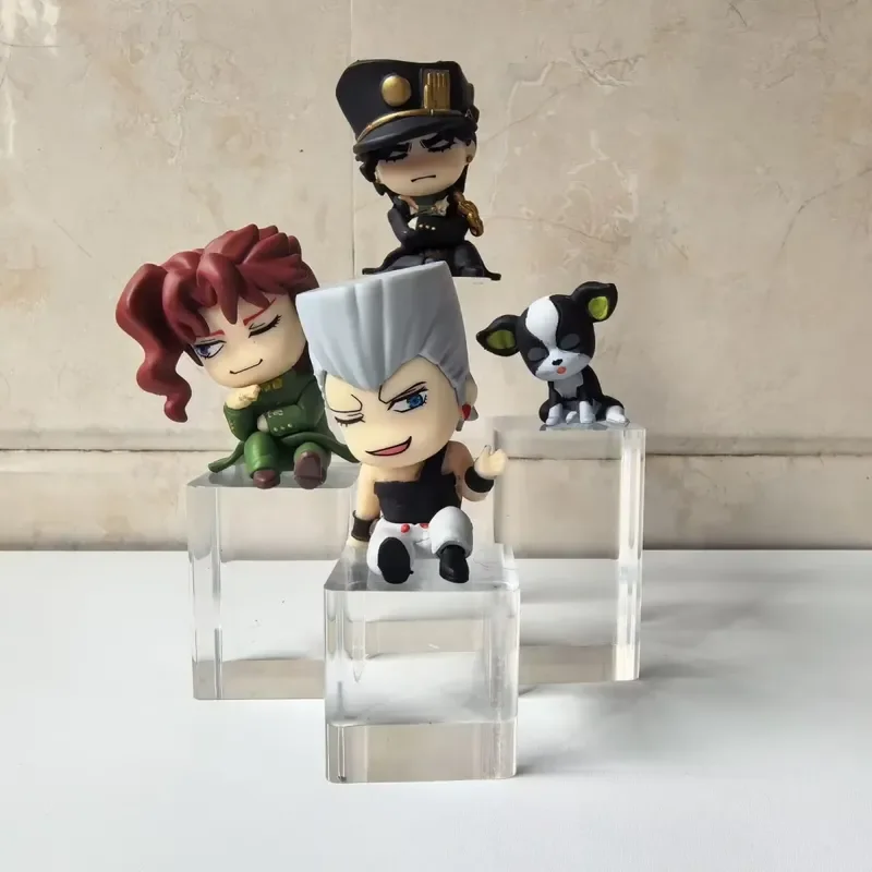 4 Stück/Set Jojo Stardust Crusaders Schulter-Schlaffiguren Großkopf-Chibi Jotaro Kakyoin Polnareff Iggy Anime Gashapon Spielzeug Geschenke