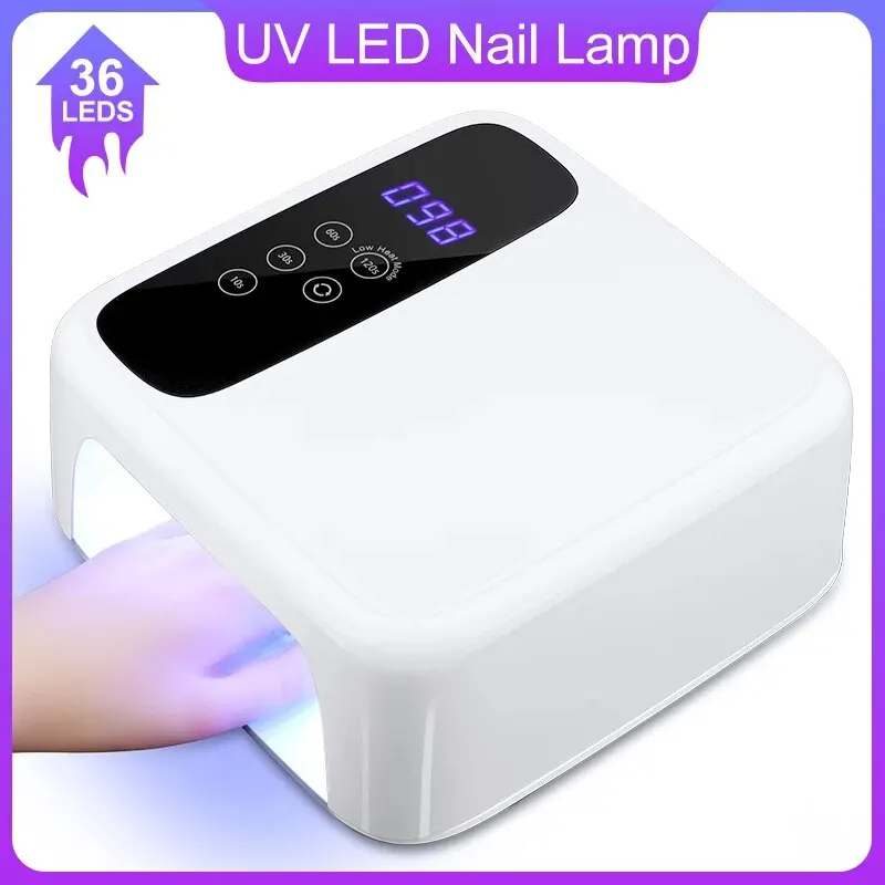 72W 전문 UV LED 네일 램프 건조기 HD 디스플레이 빠른 건조 경화를위한..