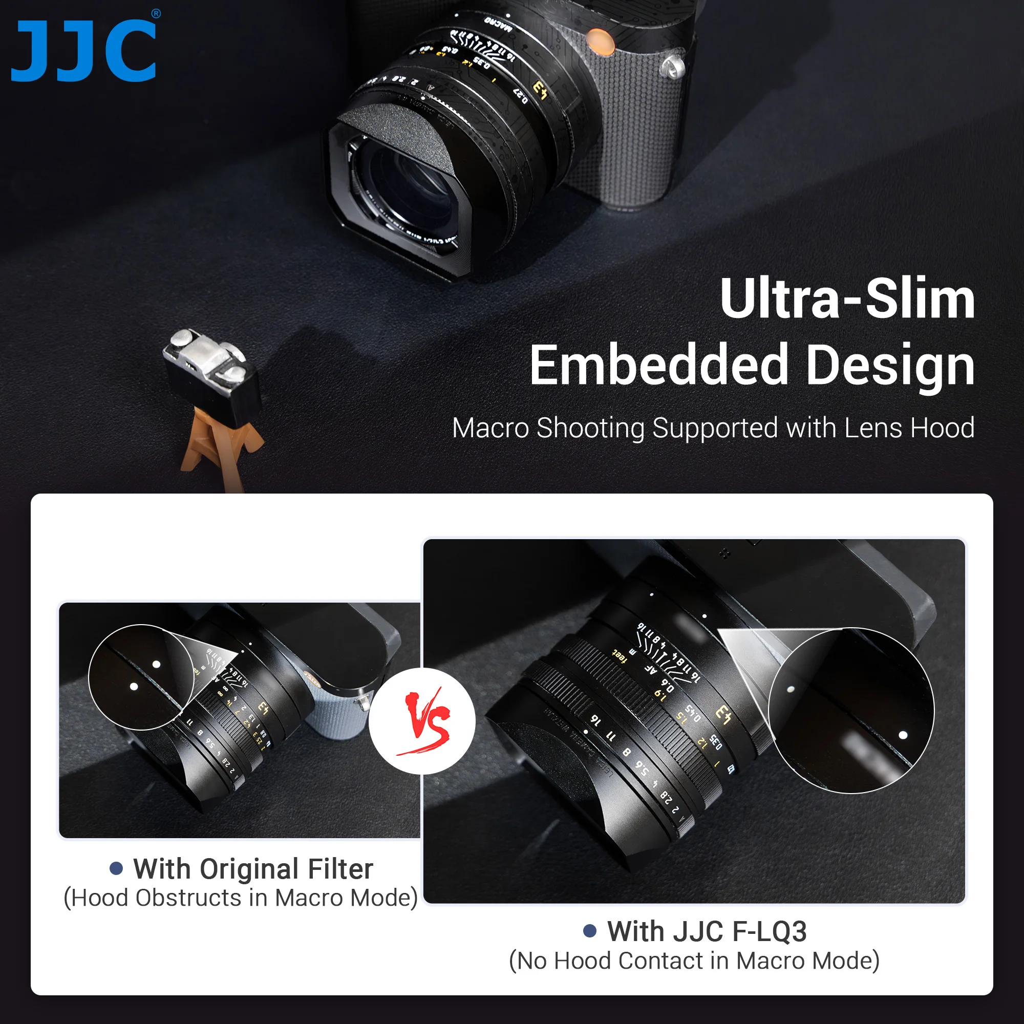 JJC L39 Ultradünner, mehrfach beschichteter UV-Filter für Leica Q3 43, UV-Schutz, ultrahlares Glas, Kameraobjektivfilter für Leica Q3 – Detail 2