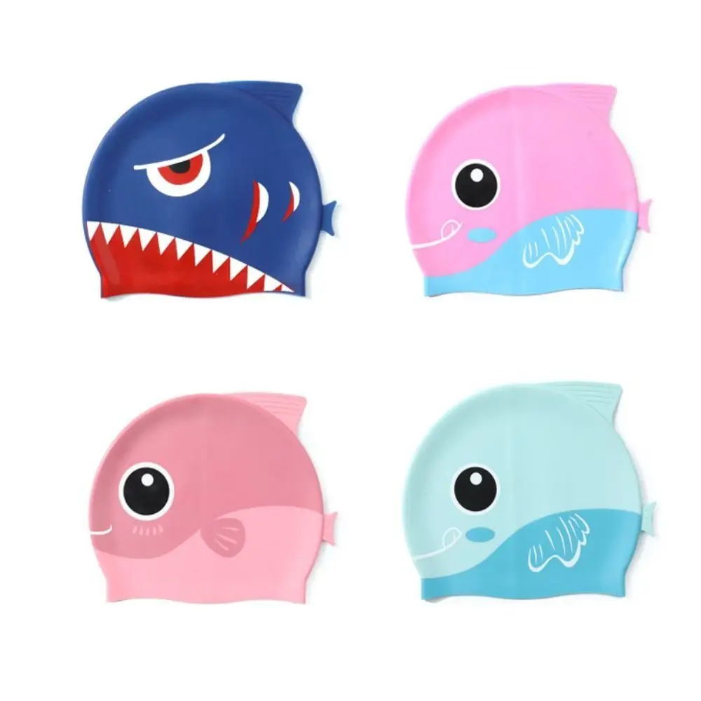 For Kids Dinosaur Cartoon Pattern For Diving Children Swimming Cap Elastic Hat Swimming Hat Swim Pool Hat Swimming Cap summer fashion boys sandals children s garden shoes lightweight soft bottom pattern dinosaur shark size 28 35