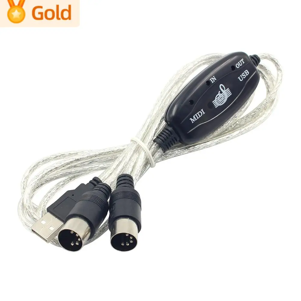 MIDI Cable USB Cable USB Adapter Converter PC to Music Electronic Keyboard Adapter Cord