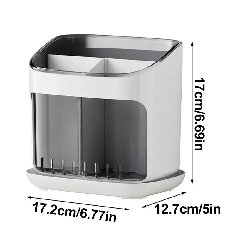 Utensil Holder Cutlery Drainer Kitchen Tableware Storage Bucket Plastic Chopstick Spoon Storage Rack Detachable Kitchen Tools 5
