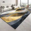 Modern Golden Geometry Carpet for Living Room Light Luxury Rugs for Bedroom Decor Large Area Lounge Sofa Side Floor Mats 200x300 1