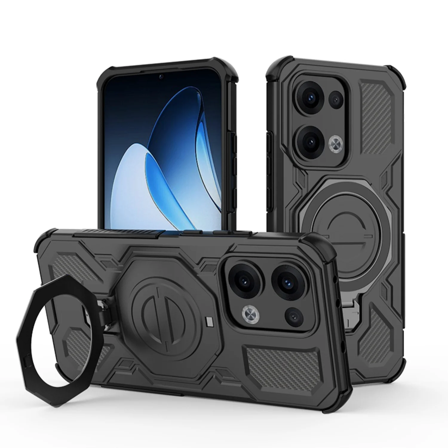 Anti-Drop Magnetic Mount Phone Case with Stand - Shell Cover