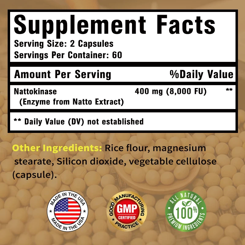 Nattokinase Supplement Promotes Overall Heart and Cardiovascular Health