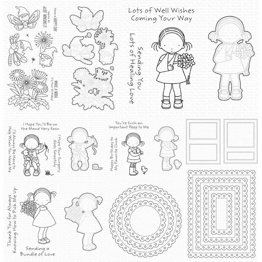 Jb Wings & Wishes New 2024 Metal Cut Dies E Clear Timbri Scrapbooking Per Realizzare Cornici Per Incisione Su Carta Set Artigianale Di Carte