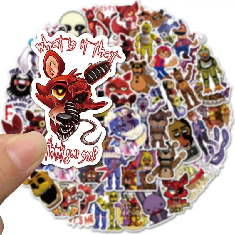 50 Pieces / FNAF stickers Freddy's Five Nights Dream Freddy Capone Happy  Hour Sly Waterproof Sticker Toy