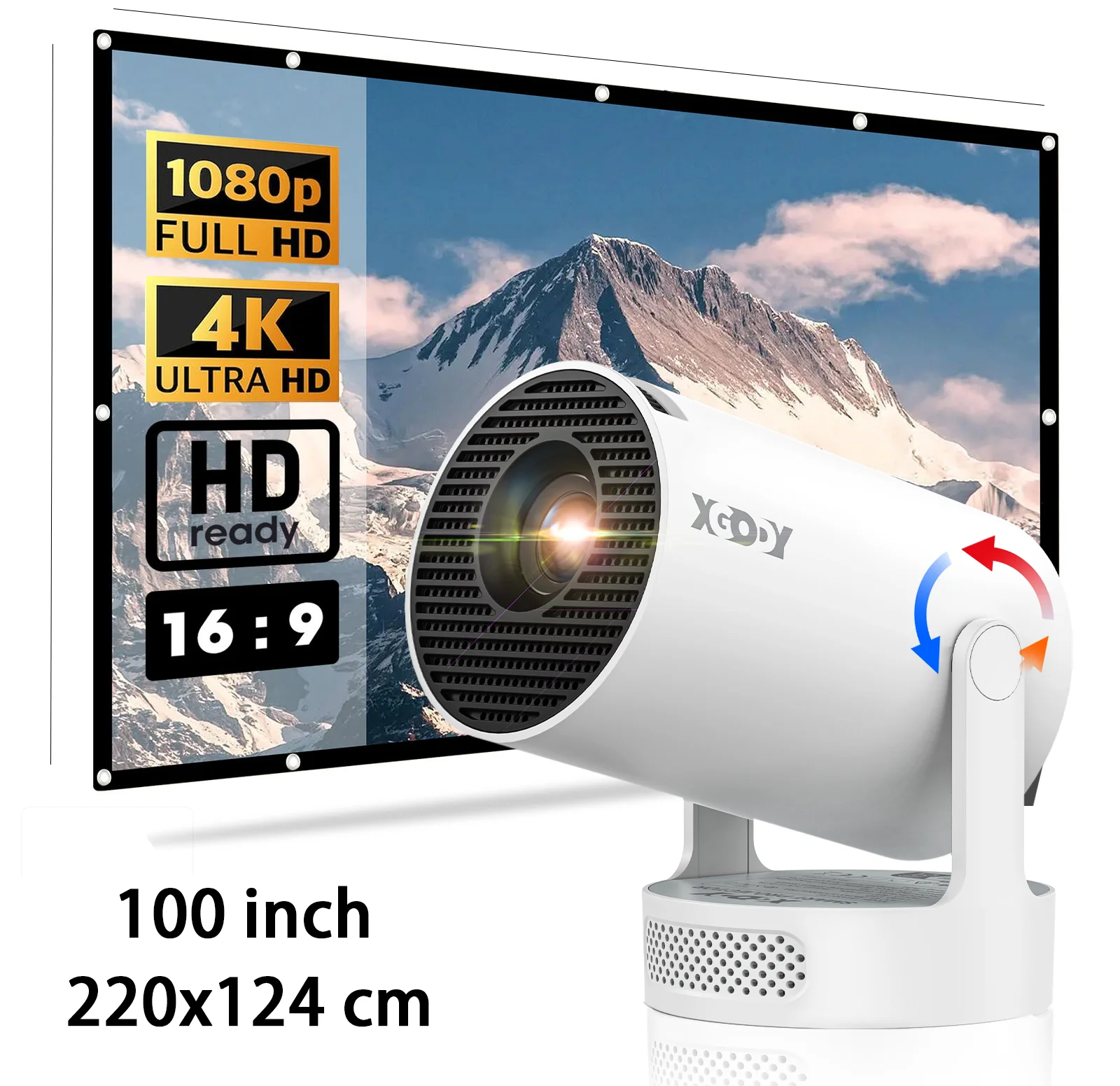 Projector With 100in