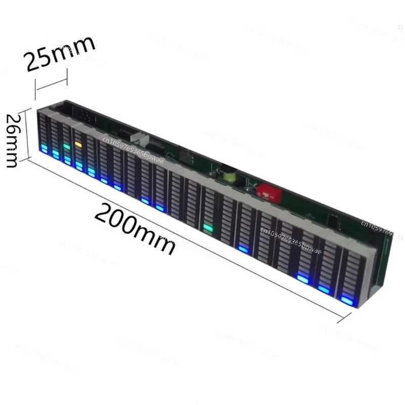 USB 5-12v 20단계 10색 LED 오디오 스펙트럼 음악 레벨 표시기 파워 앰프용 USB 스펙트럼 스크린