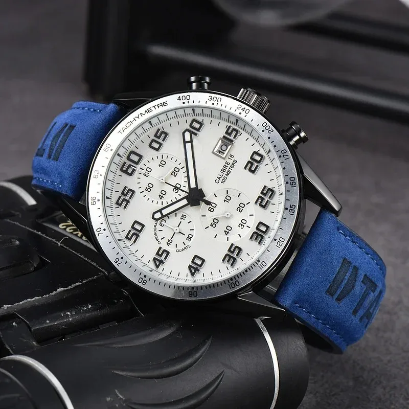 2024 New Arrival Luxury Wrist Watches For Mem Quartz Movement Leather Strap Daily Waterproof Fashion Male AAA Clock Freeshipping