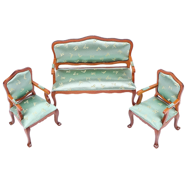 1:12 Miniature Soft Sofa Set For Dolls Mini Furniture Toys Dollhouse Pretend Play Toy For Girls Gifts Children Decoration 4