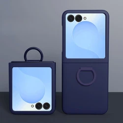 Custodia per telefono in silicone liquido di lusso con ampia finestra e copertura ad anello color caramello a gradiente
