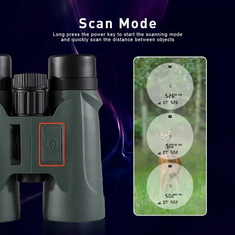 Laser Binoculars Rangefinder 8X42 Distance Meter 1200m Range Finder Scopes Angle Horizontal Distance Meter Yard Hunting Camping