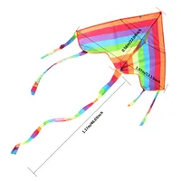 Easy Fly Colorful Rainbow Kite Outdoor Fun Sports Beach Kids Children Buitenspeelgoed Cometas De Viento Outdoor Toys Kites 6