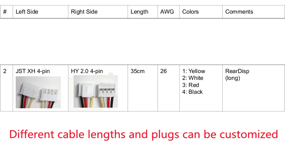 Lot De 5 Câbles Grove 4 Broches PH2.0 - Longueur 50 Cm Avec Connecteurs Verrouillables, Pour Arduino/Raspberry Pi - 11