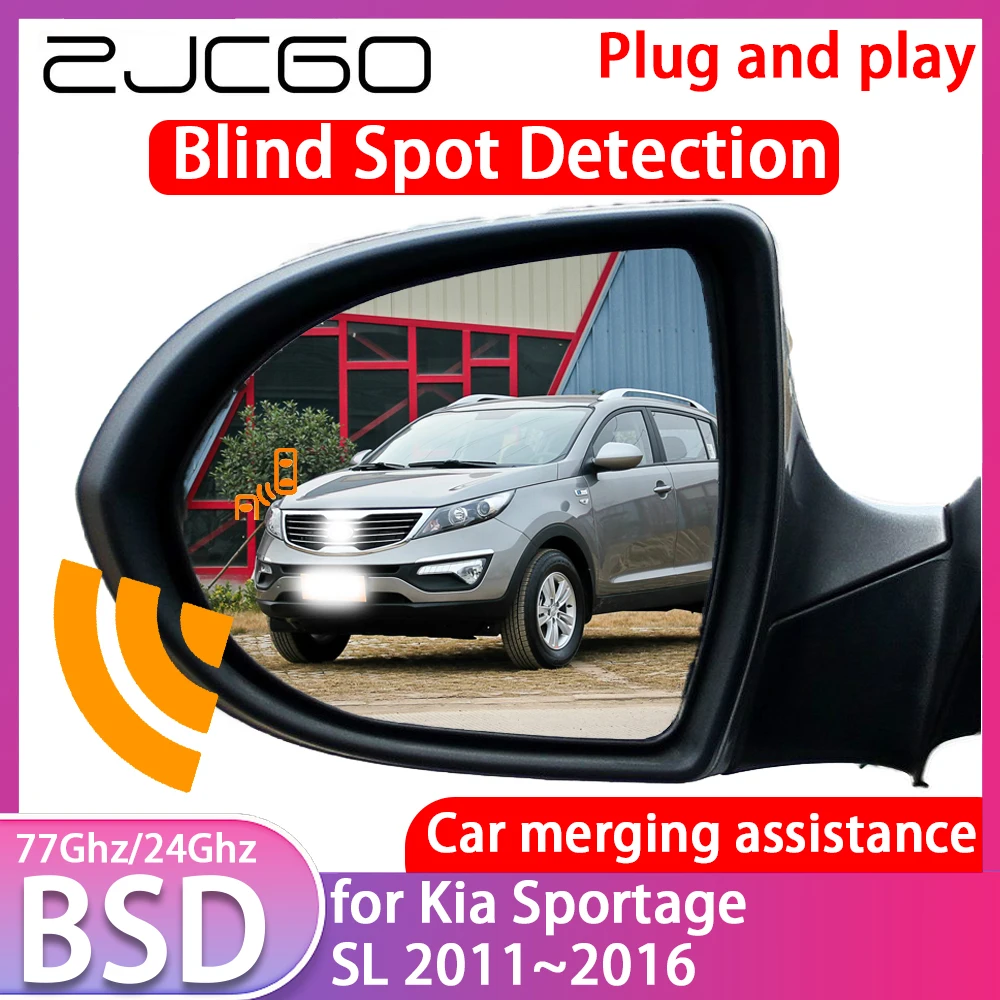 

ZJCGO for Kia Sportage SL 2011~2016 Blind Spot Detection Car BSD BSA BSM System Driving Warning Radar Alert Mirror