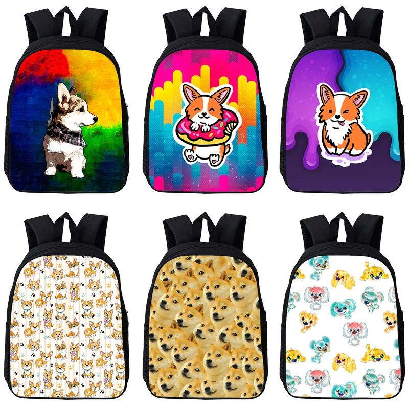 

Hot Sale Welsh Corgi Pembroke Backpack Kawaii Pet Dog School Bags Kids School Supplies Children Cute Bookbag Women Travel Bags